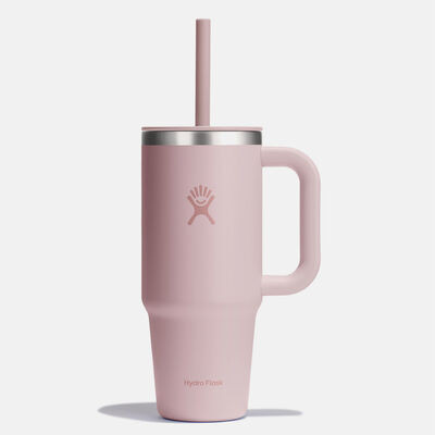 24oz All Around Travel Tumbler כוס שתיה עם ידית צד וקש